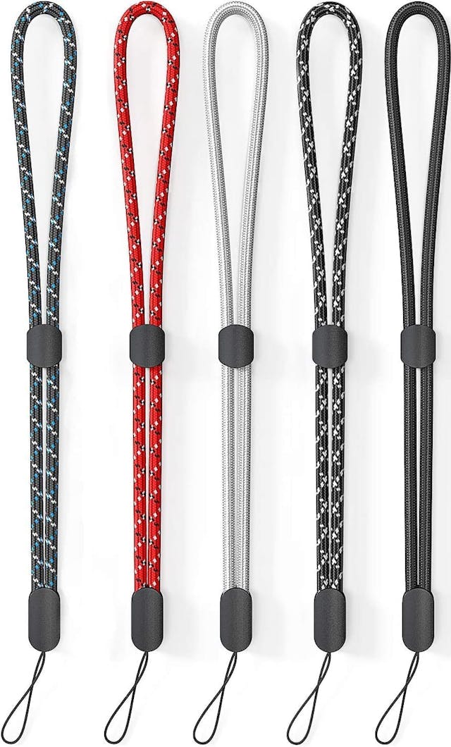 Multi Color Adjustable Lanyard Pack of 5 Pieces Nylon Wristlet Straps