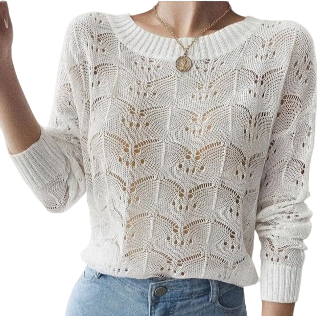 100% Organic Cotton Ladies long Sleeve Sweater